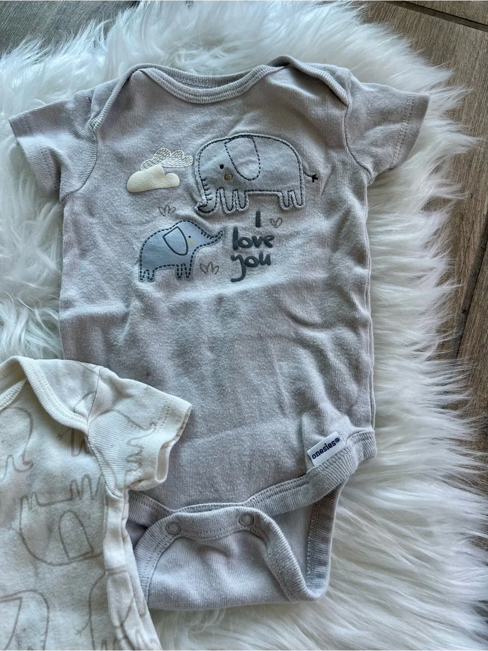 Kids One-Piece Bodysuit Set - Green, Gray, Cream, Patterned
